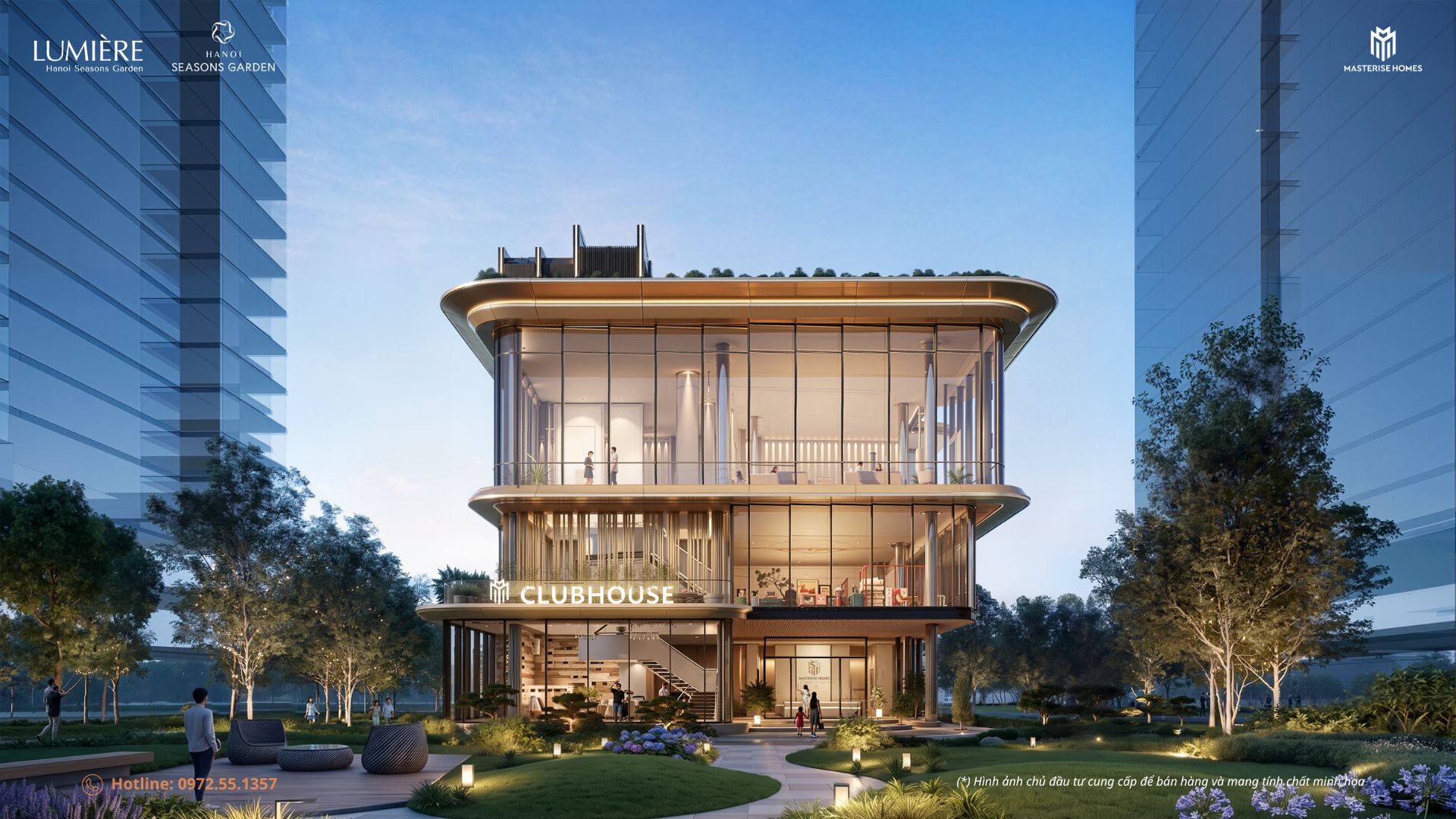 Clubhouse 4 tầng với không gian Business Lounge sang trọng, phòng tập Gym hiện đại và khu Yoga tĩnh tại.