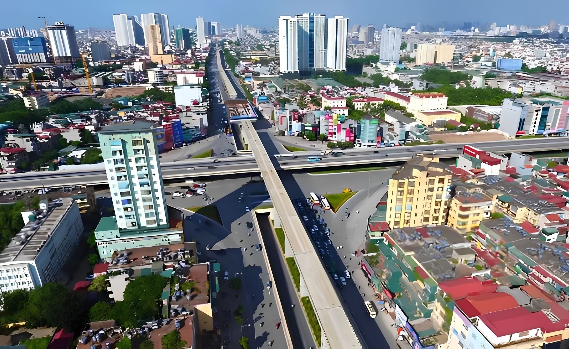 Sự kết hợp giữa hầm chui Thanh Xuân, trục đường mặt đất Nguyễn Trãi và tuyến đường sắt trên cao tạo ra nhiều phương án kết nối linh hoạt cho cư dân.