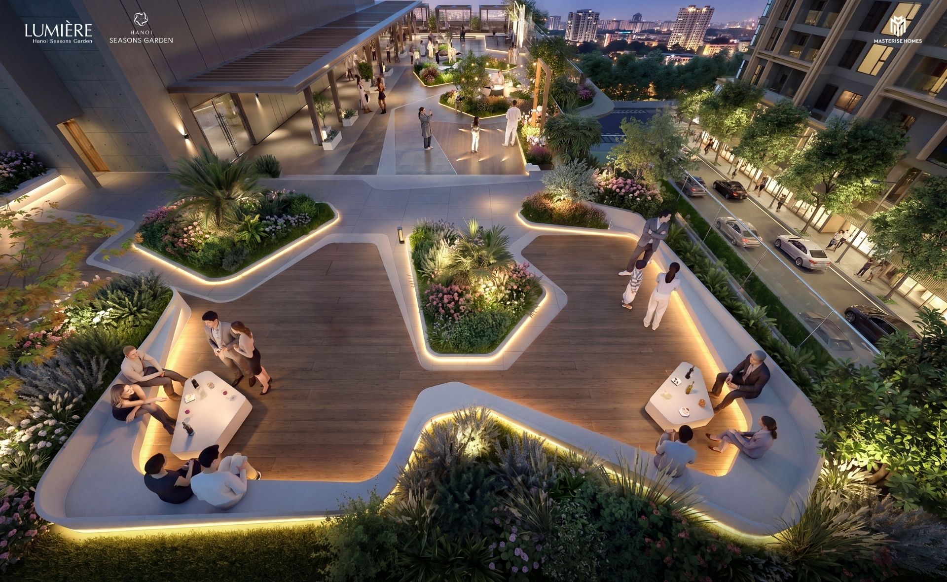 Rooftop (tầng mái): Khu vực tập golf mô phỏng cùng quầy bar thư giãn ngoài trời thoáng đãng.